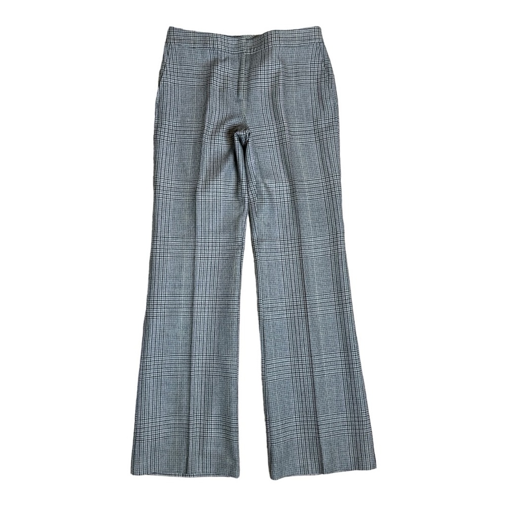 ANN TAYLOR WOOL BLEND HERRINGBONE FLAT FRONT LINED WIDE LEG TROUSER PANTS - Picture 2 of 11